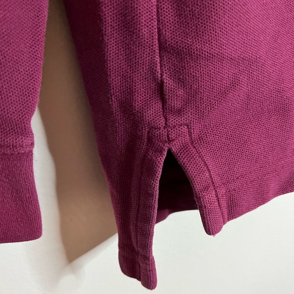 L.L. Bean Burgundy Long-Sleeve Polo Shirt Men’s Large 100% Cotton Classic Fit - Picture 12 of 16